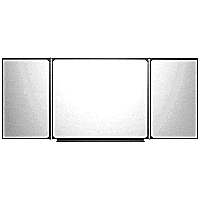 Доска магнитно-маркерная настенная трехэлементная белая полимерная - «site66.local» - Алматы