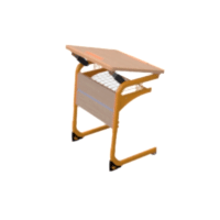 Стол ученический одноместный с регулировкой наклона столешницы на плоскоовальной трубе 3-5 гр.р - «site66.local» - Алматы