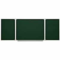 Меловая доска аудиторная трехэлементная магнитная зеленая полимерная 3000х1000 (меловая) - «site66.local» - Алматы